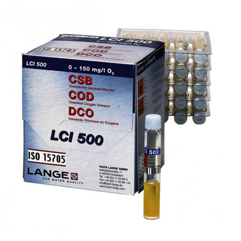 COD cuvette test - ISO 15705 measuring range 0-150 mg/l 