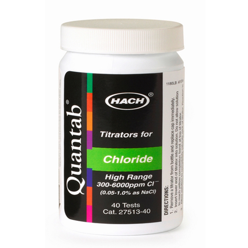 TEST STRIP, CHLORIDE PK/40 300-6000 mg/l, 40 Tests 
