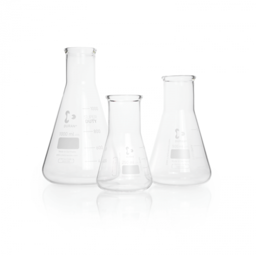  DURAN® super duty Erlenmeyer flask, wide neck, with graduation, 100 ML EACH