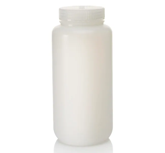 Nalgene™ Wide-Mouth HDPE Economy Bottles with Closure 1000 ml 