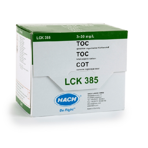 TOC cuvette test, purging meth. 3-30 mg/l, 25 Tests/Box Shelf Life 9 months