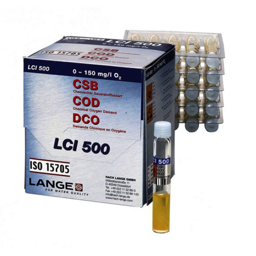 COD cuvette test - ISO 15705 measuring range 0-150 mg/l 
