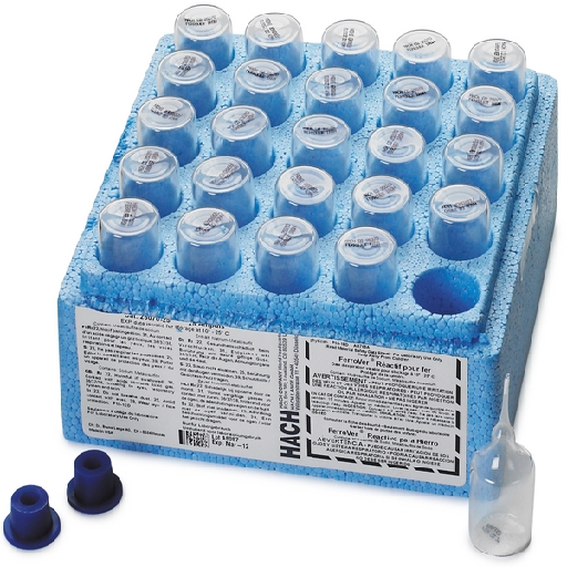 Iron, ferrous; AV; 25/pkg; 0-3.00 mg/L; 1,10-Phenanthroline 