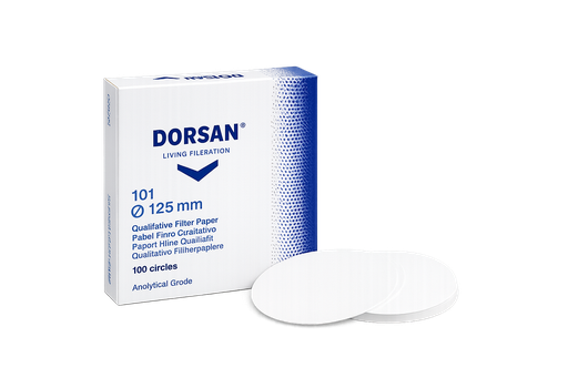 FILTER PAPER GRADE 101 - 125MM -EQV. AH601 - WHT 1 100/PK (Old Code 101-125)