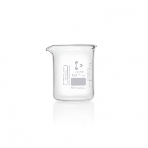  DURAN® super duty beaker, low form, with spout, 150ml EACH