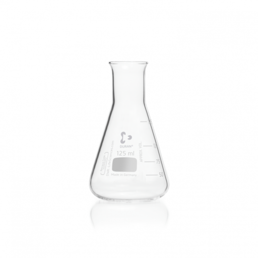 DURAN® Erlenmeyer flask, narrow neck, with graduation, 125 ml EACH