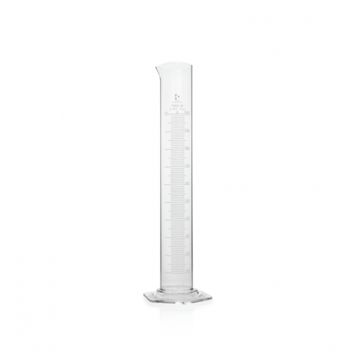  DURAN® Measuring cylinder, hexagonal base, class B, white graduation, 1000 ml EACH