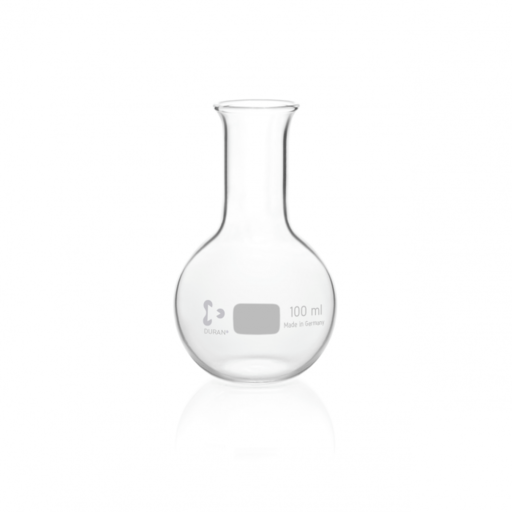  DURAN® Flat bottom flask, narrow neck, with beaded rim, 100 ml EACH