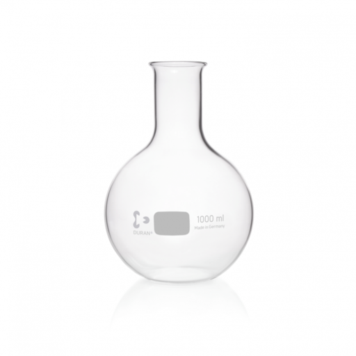  DURAN® Flat bottom flask, narrow neck, with beaded rim, 1000 ml EACH