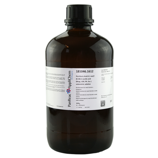 *discontinued* Perchloric Acid 0.1 mol/l (0.1N) in acetic acid (Reag. USP, Ph. Eur.) volumetric solution 2.5 L