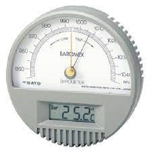 Barometer with Digital Thermometer 