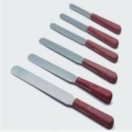 SPATULA W/WOODEN HANDLE  80 MM